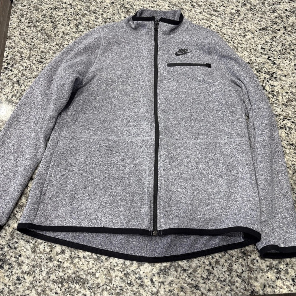 Nike Heather Gray Zip-Up Jacket